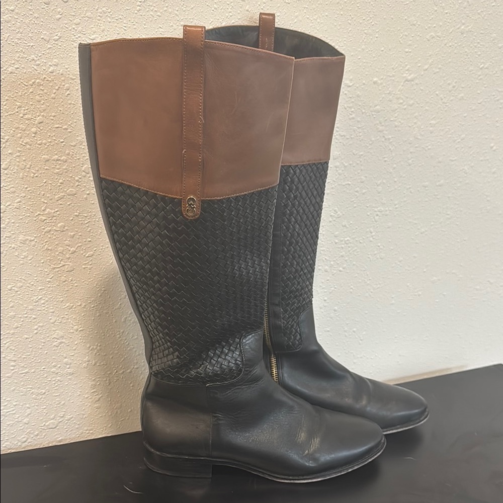 Classic Black and Brown Equestrian Boots